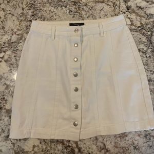 Forever 21 white jean skirt